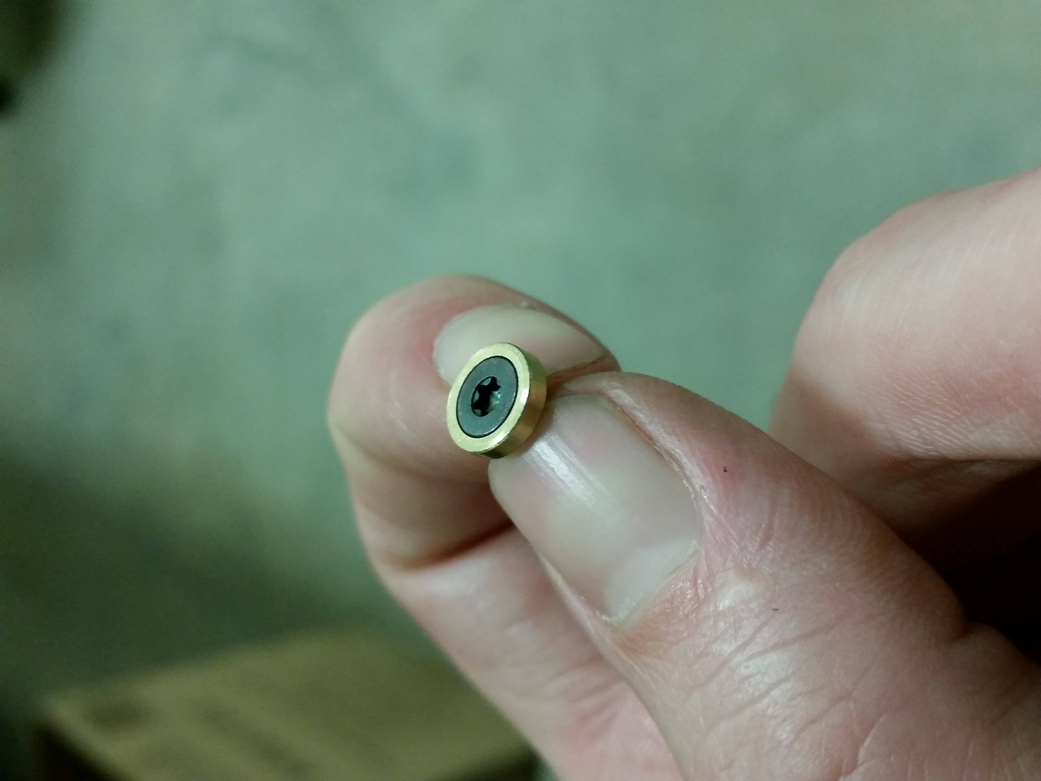 Machined brass fitting close up