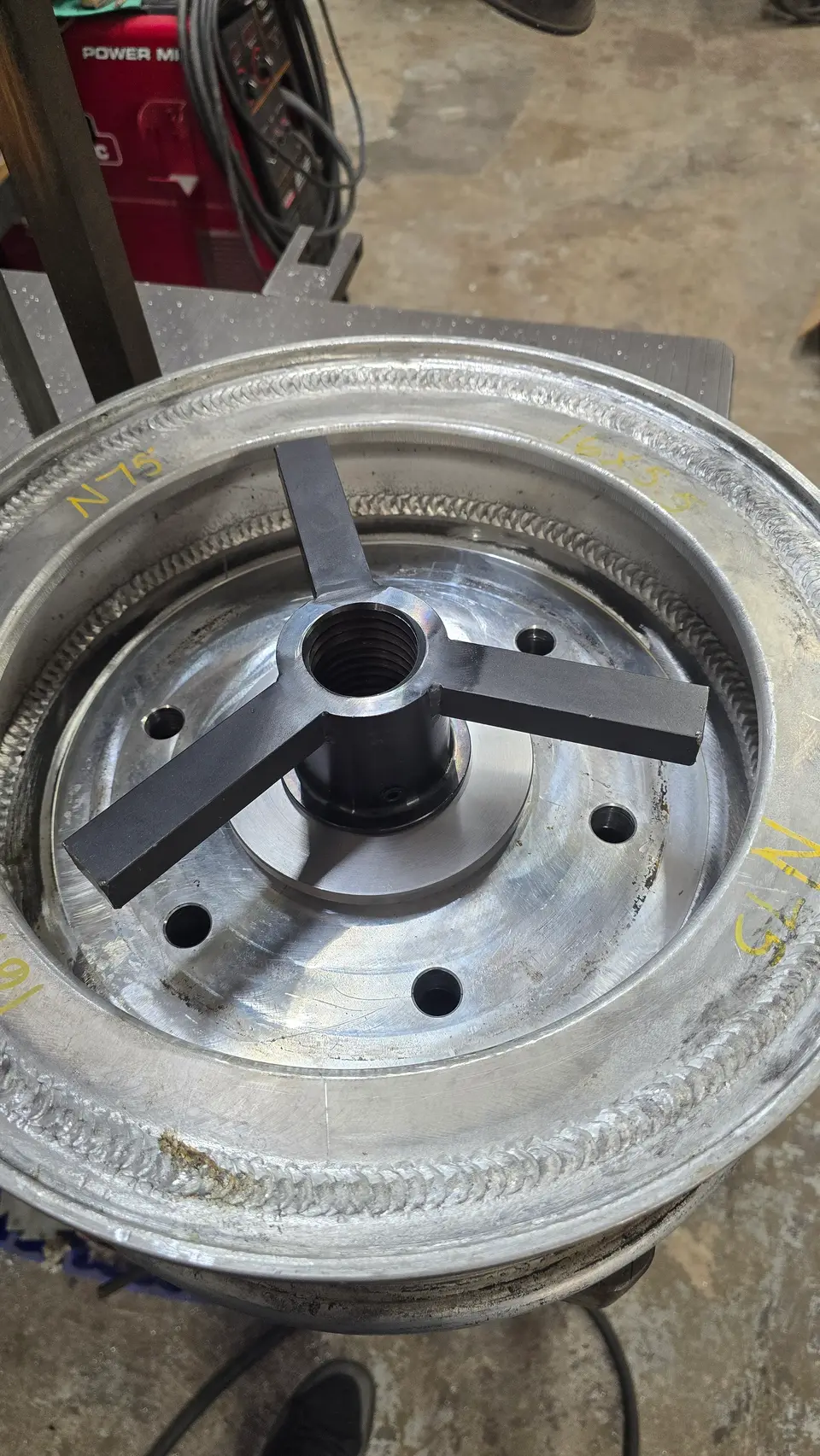 Machined pulley hub