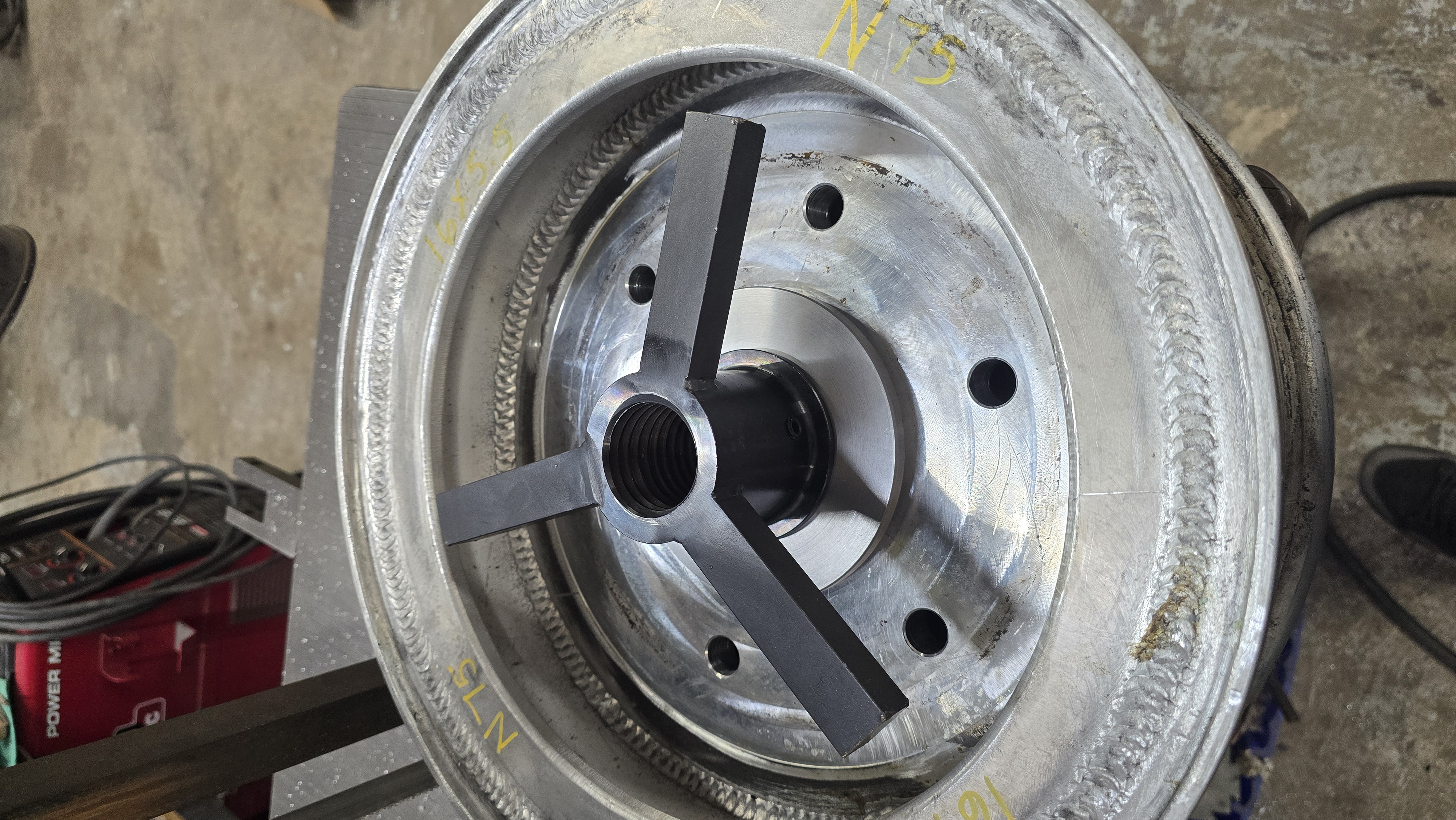 Machined pulley hub