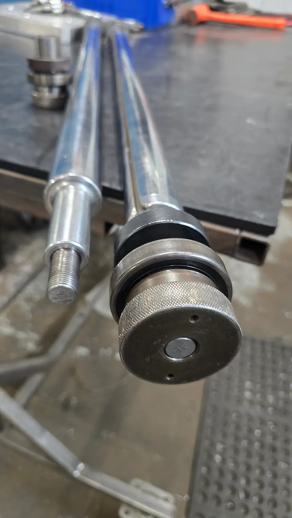 Machined shaft with stepped diameters