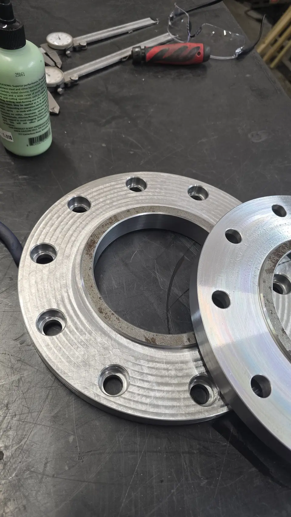 Finished machined flange